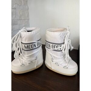 Moon Boot Kids Icon White Snow Boots EU 23/26 US 7-9.5 Boys Girls NEW